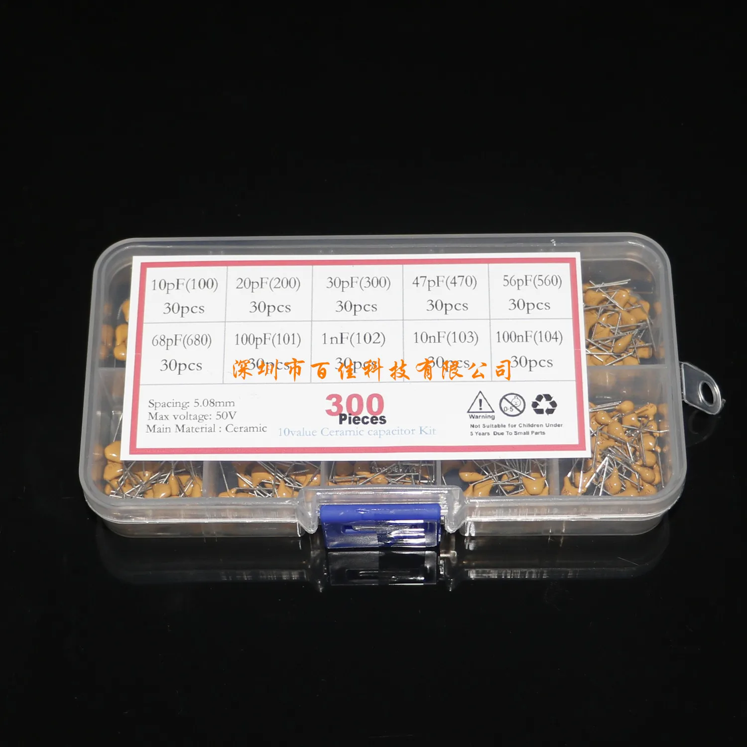 

10 300 of (10P-100NF) Monolithic Capacitor Set