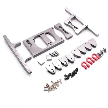 

for Q65 C606 D844 1:10 2.4G Convertible Jeep Car Upgrade Metal Parts Servo Base Lifting Lugs Front Rear Bumper Trailer