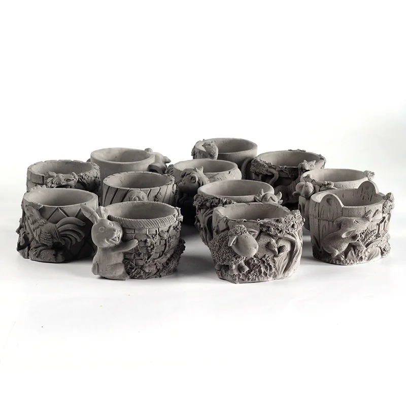 

3D Silicone Concrete Mold for Handmade Planter 12 Zodiac Flower Pot Mould