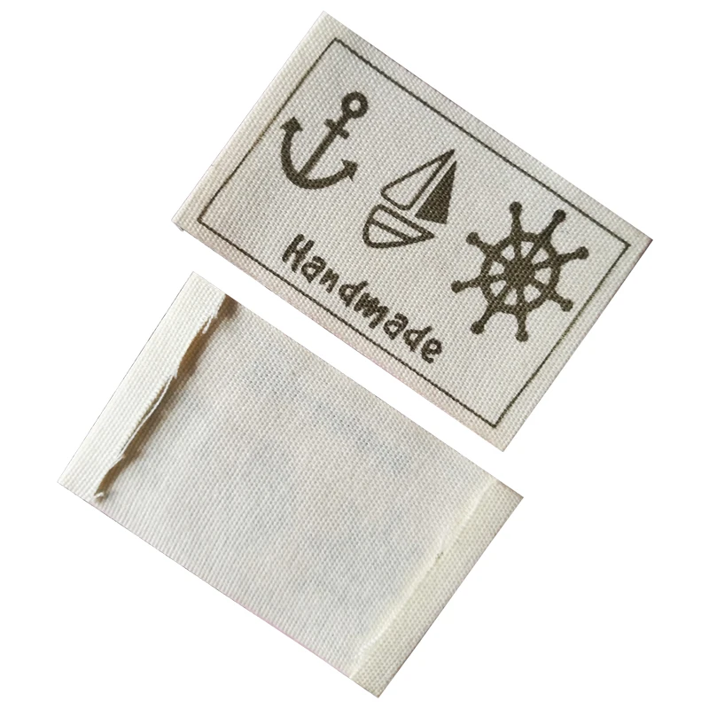 Ярлыки для одежды ручной работы 50 шт./лот|cotton printed labels|custom labelsprinted cotton labels |