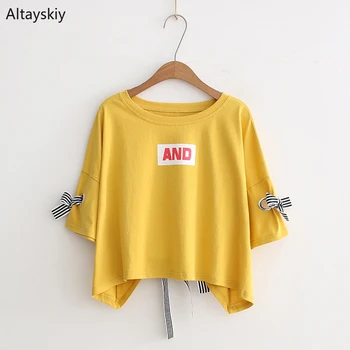 

T-shirts Women Summer Trendy Loose Korean Style All-match O-Neck Printed Short Casual Streetwear High Quality Womens Clothing
