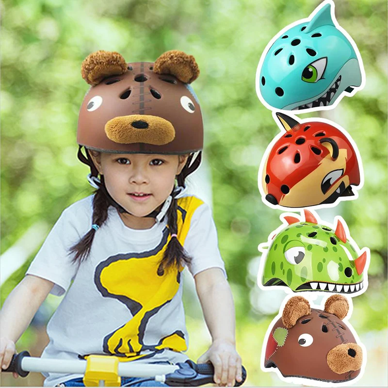 -8 Years Children's Bike Helmets Ultralight High Densit Cartoon Skating Cycling Children's Protective Gear Bicycle Helmets