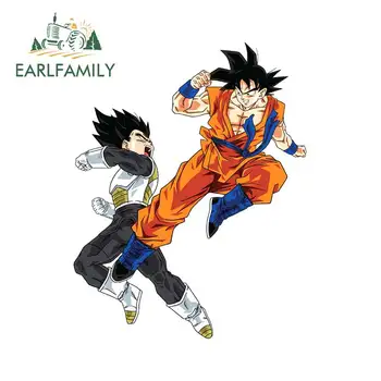 

EARLFAMILY 13cm x 10.2cm Car Stickers For Dragonball Goku Decal Interesting Graphics Car Door Protector Scratch-Proof