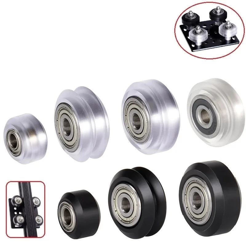 MEGA 10SETS POM Pulley Bore 5mm Wheel V slot Ball Bearing 625RS 625ZZ 3D Printer Parts CNC Transparent Polycarbonate Openbuilds