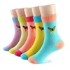 Spring Autumn Girls Socks Butterfly Cotton Candy Colors Socks For Girls 1- 16 Year Kids Socks  5 pairs/lot 1