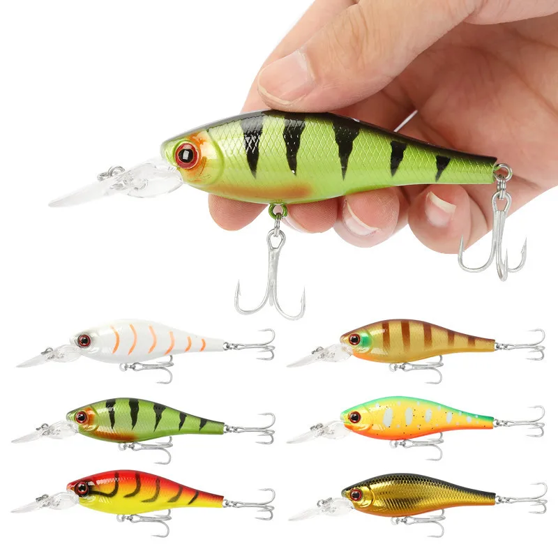 Bassland гольян длинный язык бас Щука Карп Walleye форель 100 мм пластиковый Воблер для