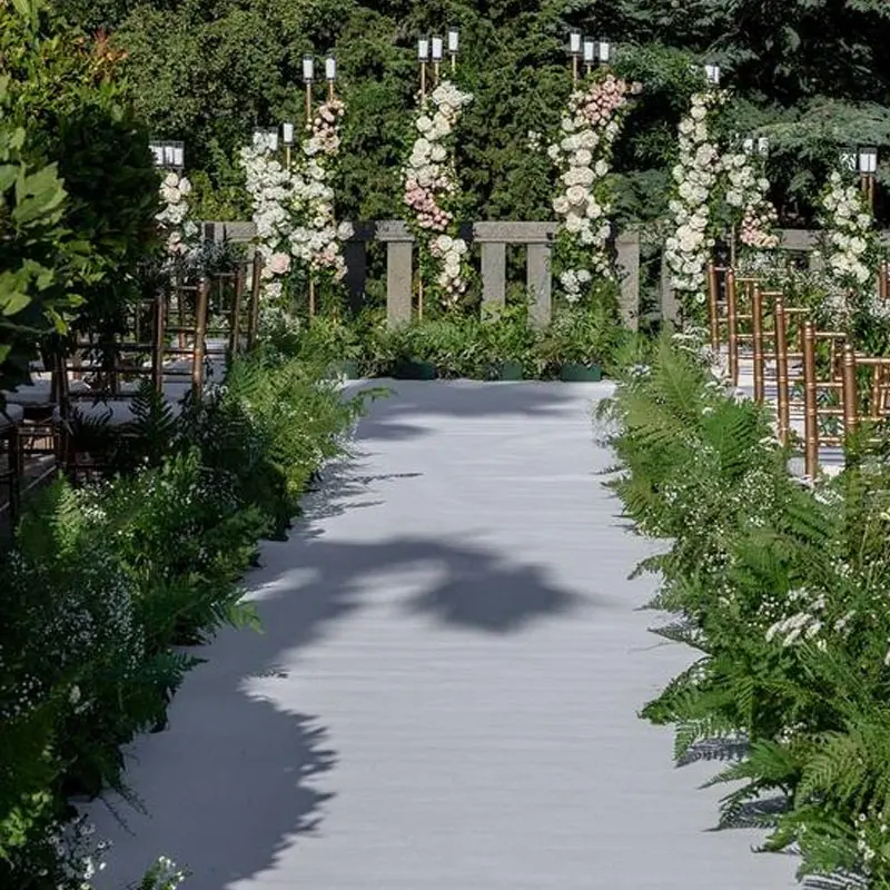 Custom White Carpet for Wedding Aisle Runner, Indoor and Outdoor, Party Decoration, Thickness:1mm, 3M, 5m, 10m