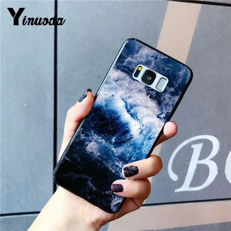 Yinuoda синий морской Чехол черный мягкий чехол для телефона samsung Galaxy S9 plus S7 edge S6 edge plus S10 S8 plus чехол - Цвет: A15