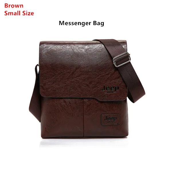 JEEP BULUO Man's Bag 2PC/Set Men Leather Messenger Shoulder Bags Business Crossbody Casual Bags Famous Brand Male Drop Shipping Brown1505-1