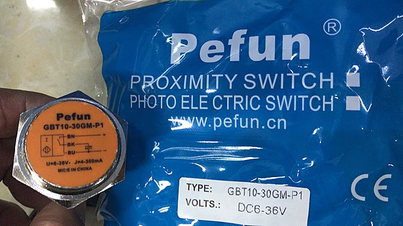 

Оригинальный индукционный переключатель Beifuning pefun, Индуктивный бесконтактный переключатель GBT10-30GM-P1, PNP