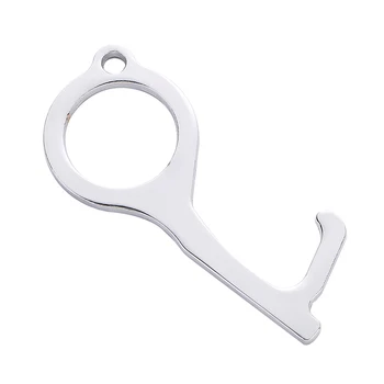 

Family Health Convenient Portable Alloy Press Elevator Tool Hygiene Hand Antimicrobial EDC Door Opener Door Handle Key