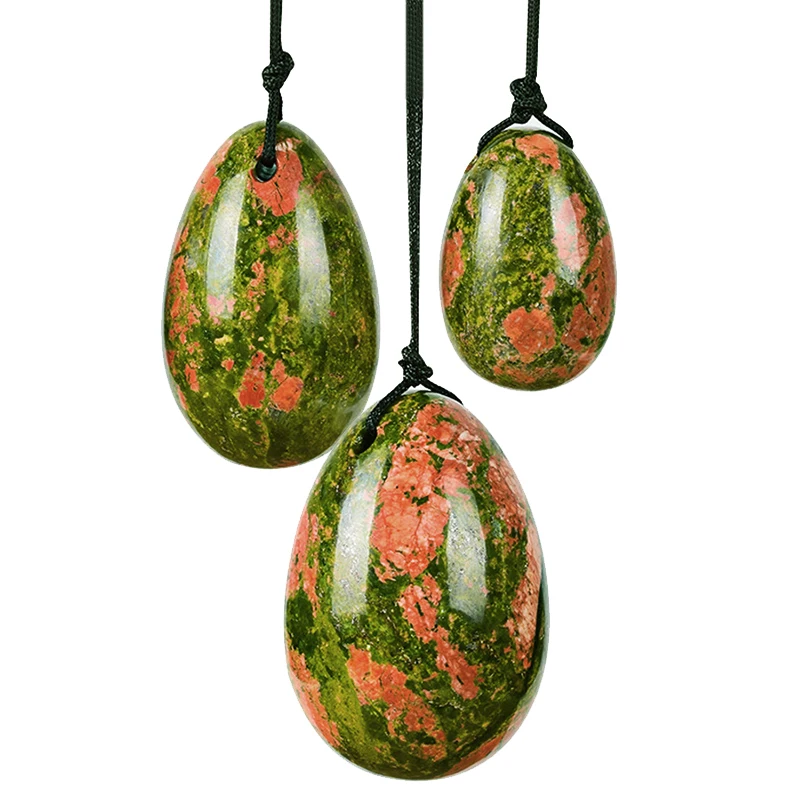 Natural Rose Quartz Yoni Egg Jade Eggs Women Kegel Exerciser Jade Massager Vaginal Muscles Tightening Ball Crystal Kegel Eggs