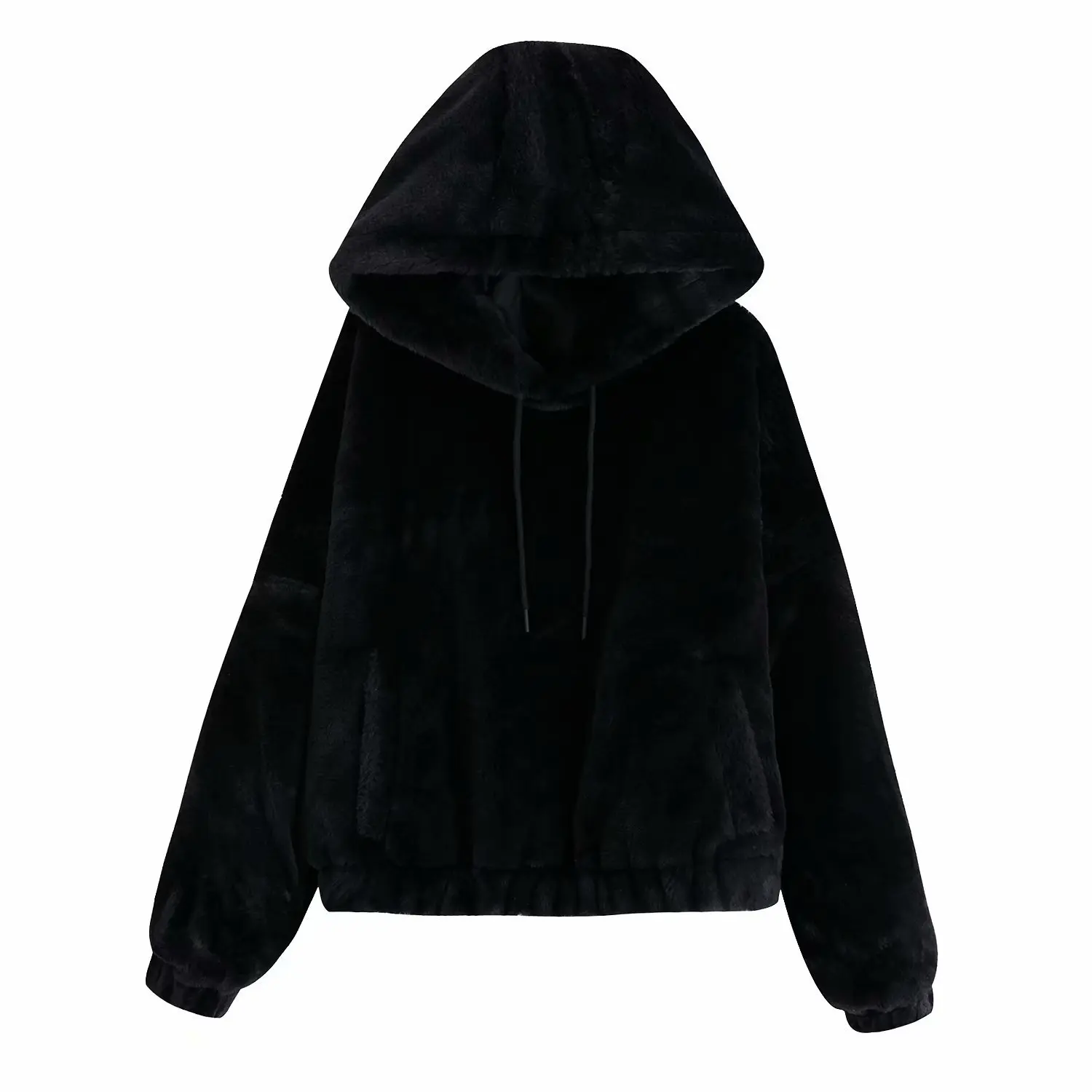 

2019 Autumn And Winter New Style Western Style Daishu Pocket Hooded Jacket Coat 0587200