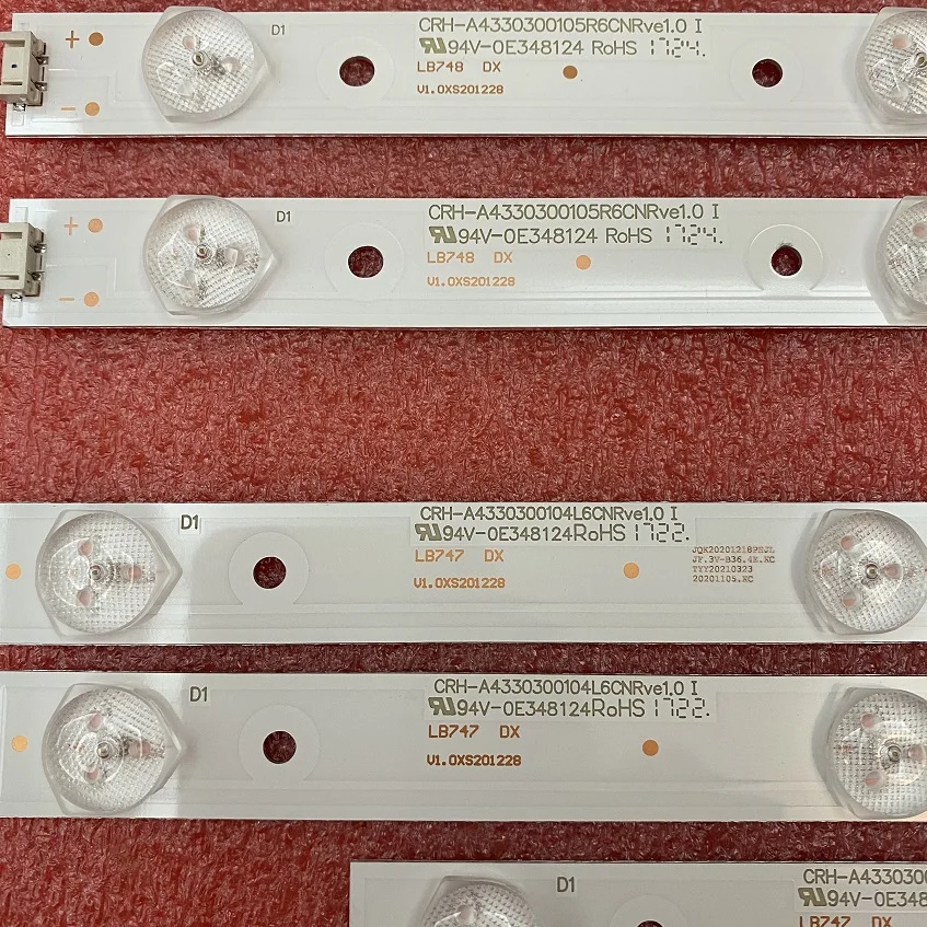 8 pcs set tira retroiluminacao led para 04