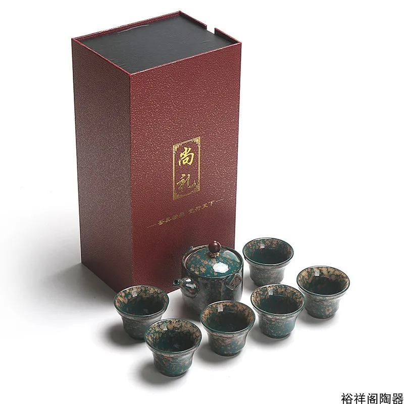  Chinese tea art ceramic ceremony Kungfu tea set household simple portable tea maker teapot teapot c