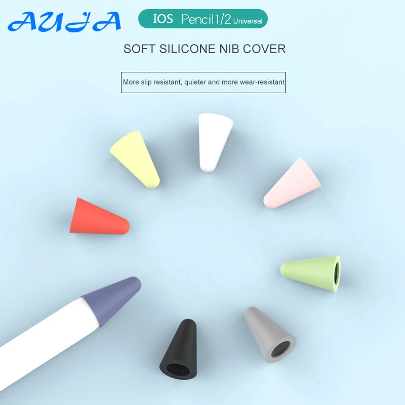 

AUJA 8 PCS Pencil Cap Holder / Nib For IOS Pencil Cover Cable Adapter Tether For IOS Pad Pro Pencil Tablet Pen Accessories
