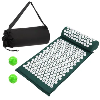 

Health Care Yoga Mat Acupuncture Massage Mat Pillow Ball Acupressure Mat with Pillow Ball for Relieving Stress Back Neck Pain