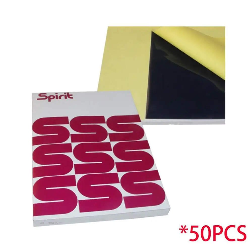 

50 Sheets Tattoo Transfer Paper A4 Size Spirit Master Tatoo Paper Thermal Stencil Carbon Copier Paper For Tattoo Supply dropship