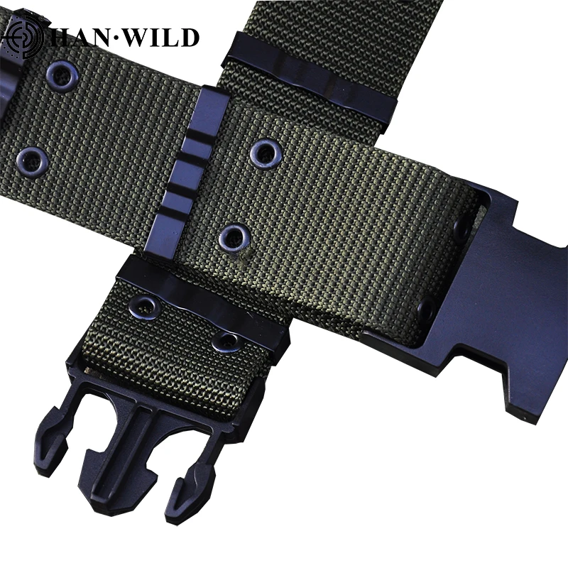 

100cm Tactical Army Belt Outdoor Nylon Waist Belts with Automatic Metal Buckle Hook Accessories Hunting Police Duty Men Military