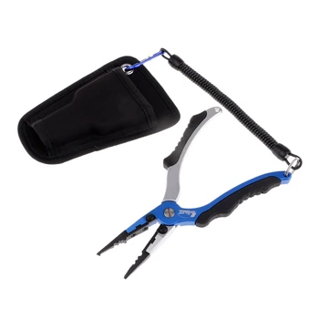 

Fishing Pliers Stainless Steel Jaws with Sheath Lanyard 7.3in 3 Color Available Fishing Tackles