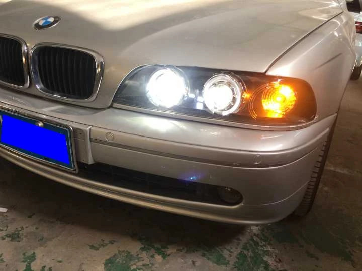 Автомобильная фара для BMW E39 фара 520i 525i 528i 530i светодиодный фонарь 1995-2003 лет с ангельскими глазами H7 ксеноновая лампа