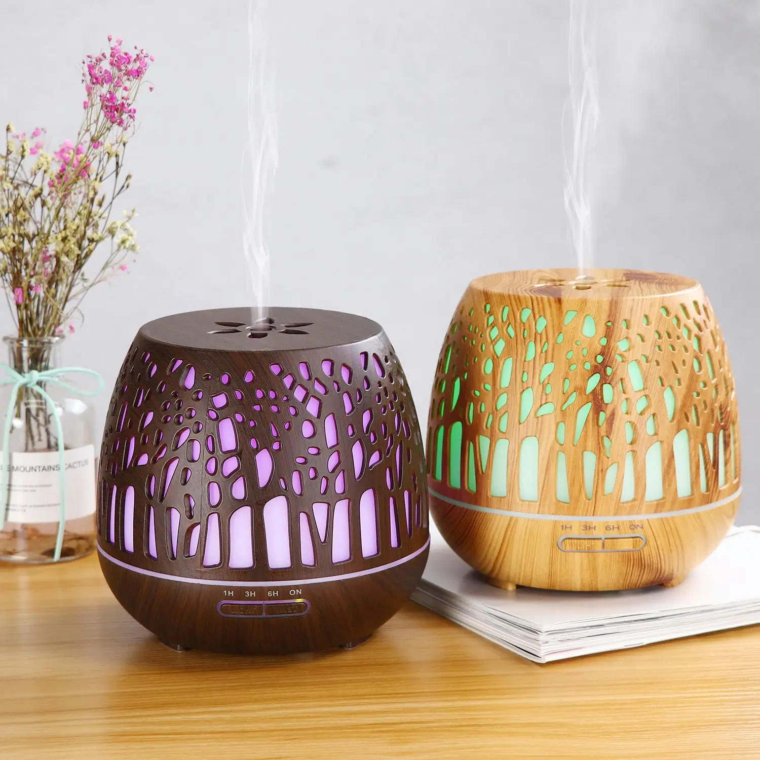 

400Ml Essential Oil Diffuser Humidifiers Remote Control Ultrasonic Aromatherapy Diffusers Room Decor