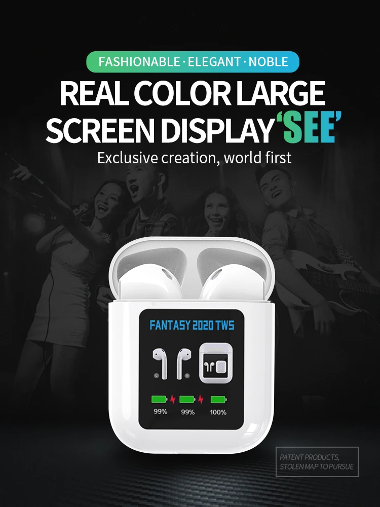 TWS Bluetooth 5.0 Earphones 2200mAh Charging Box Wireless Headphone 9D Stereo Sports Waterproof Earbuds Headsets With Microphone