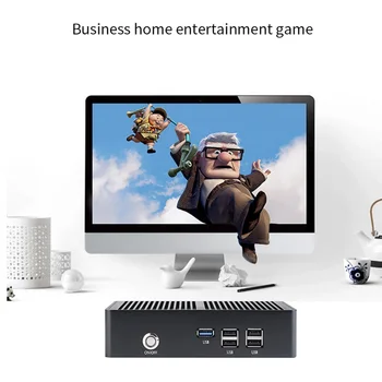 

ELIKLIVE mini computer small host J1900 2GHz+4G+128G SSD dual-core quad-core home office industrial computer mini PC 2GHz