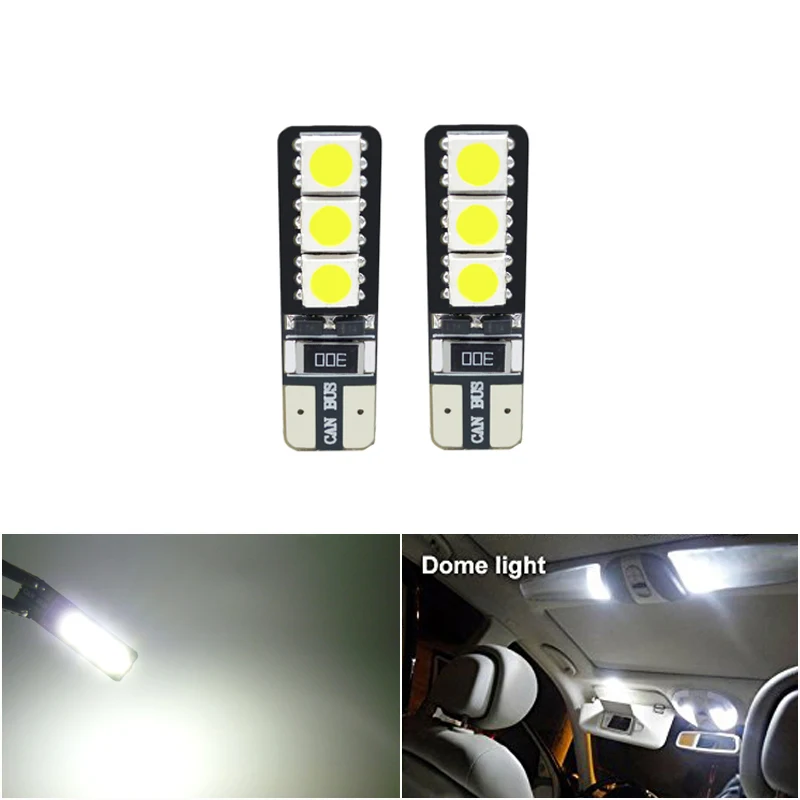 2x T10 LED 194 168 W5W Canbus 5050 светодиодный лампы для салона автомобиля белые mazda 3 5 6 цветов |