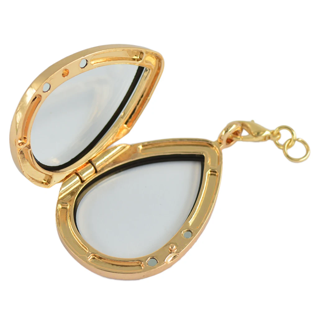 2 pcs Water Drop Glass Locket Pendant Fit Floating Charms Jewelry DIY DIY to necklace key chain