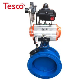 

DN100 Pneumatic wind Leakproof Non-toxic Flange Butterfly Valve iron Q641X-16Q Switch Type Flow Regulating Valve