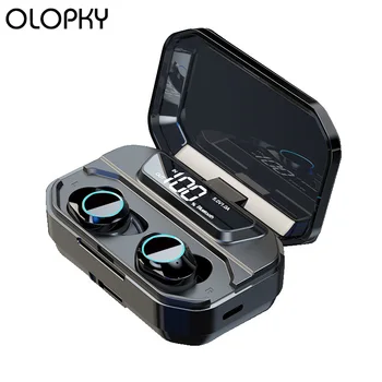 

True Wireless Stereo Headphones Sports Bluetooth Earbud Headphones Hifi Sound With 3300mAh Charge Box Powerbank For IOS Android