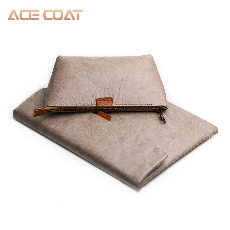 ACECOAT DuPont бумажный Модный чехол для ноутбука с ящиком для хранения мыши для MacBook Air/Pro 13 15 retina 13,3 для macbook pro 13 Чехол - Color: Light coffee
