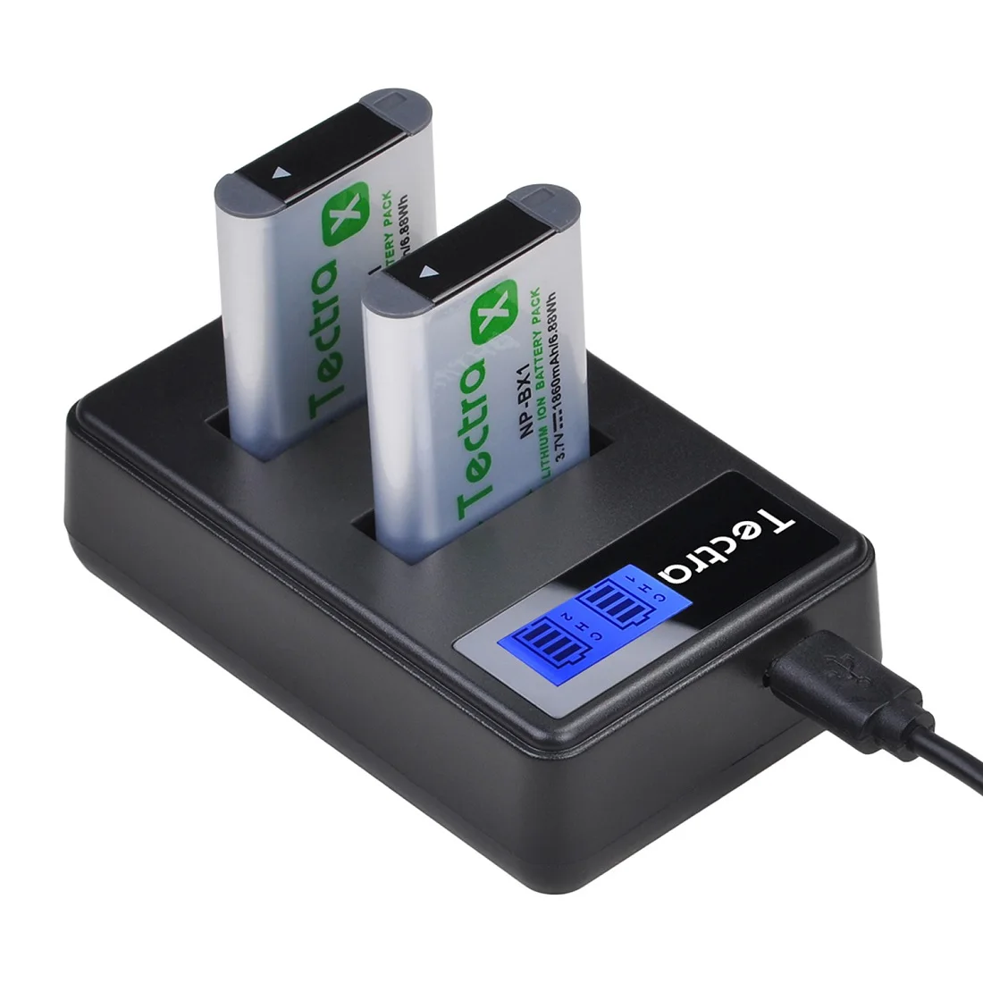 Batteria Di Ricambio Np-Bx1 E Caricatore Doppio Usb Impostato Per Sony Np-Bx1 E Sony Dsc-Rx100,Dsc-Rx100 Ii,Dsc-Rx100 Iv,Vii,Zv-1,Hx90V