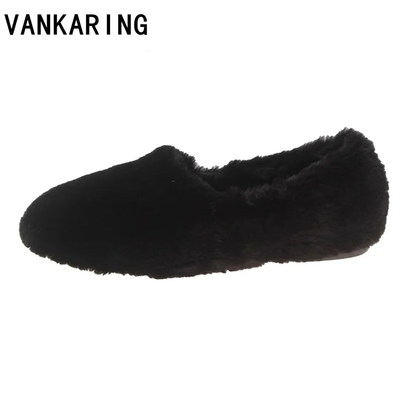

women winter warm fur slippers winter casual shoes faux cotton sheep lovers home slippers Indoor plush house shoes woman flats