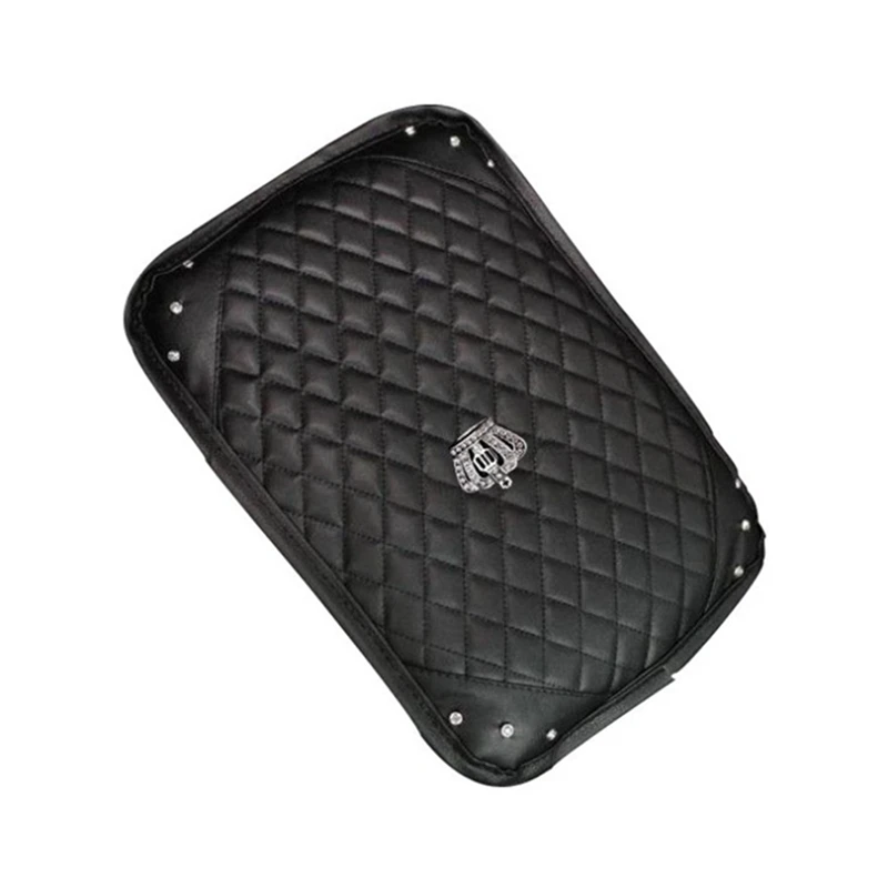 Buy Crown with Crystal Rhinestone Car Armrests Cover Pad PU Leather Vehicle Center Console Arm Rest Box Cushion Covers Protector