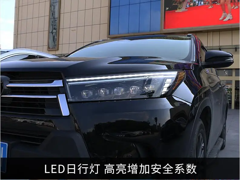 2 шт.~ 2019y автомобильный bupmer головной светильник для Toyota фара highlander Kluger автомобильные аксессуары светодиодный противотуманный фонарь highlander налобный фонарь