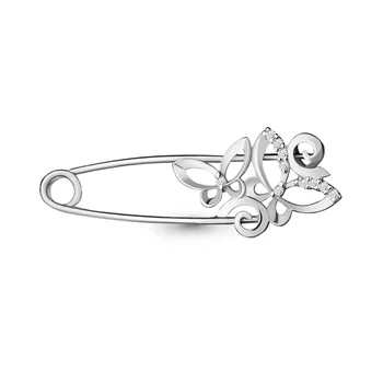 

Pin AQUAMARINE with cubic, silver 925