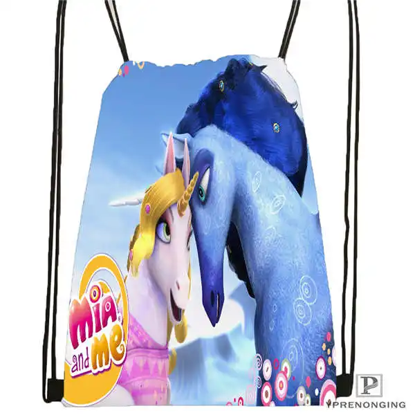 Custom My and Magic Me походная сумка на шнурке милый рюкзак для детей(черная спинка) 31x40 см#180531-04-01 - Цвет: Drawstring Backpack