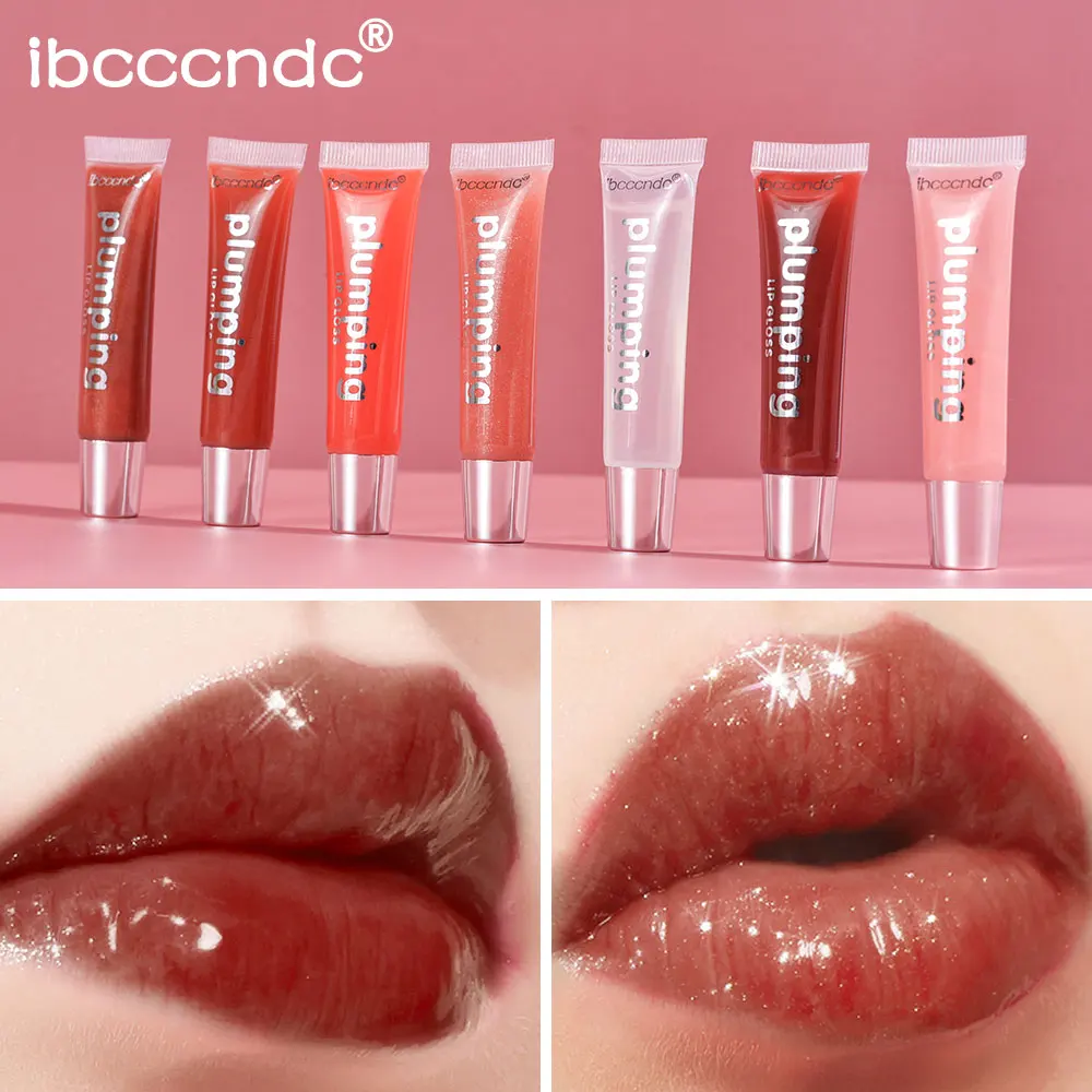 

Ibcccndc glitter lip plumper gloss wet cherry candy color batom matte makeup liquid lip tint moisturizing jelly lip cream IB029