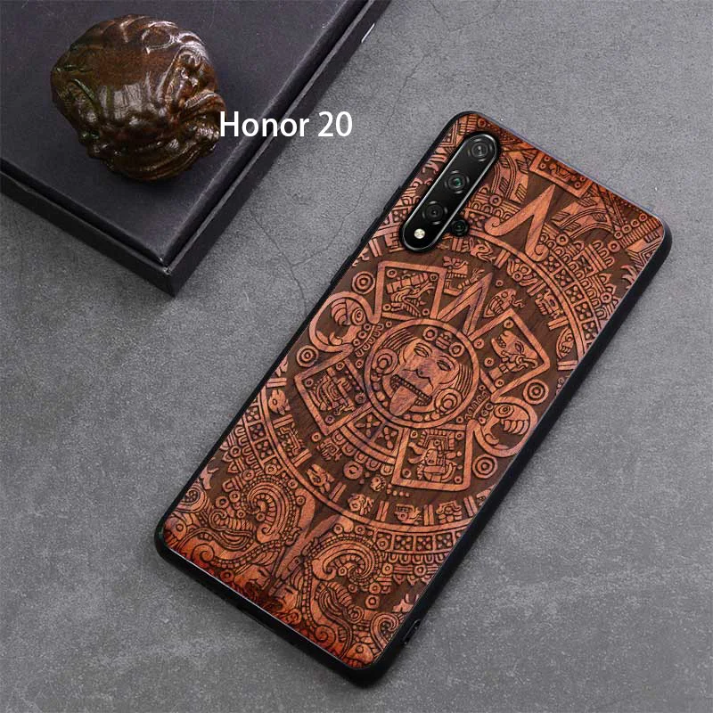 BOOGIC Оригинальный Деревянный чехол для телефона Huawei Honor View 20 V10 дерево + ТПУ 9x 8x Play Pro