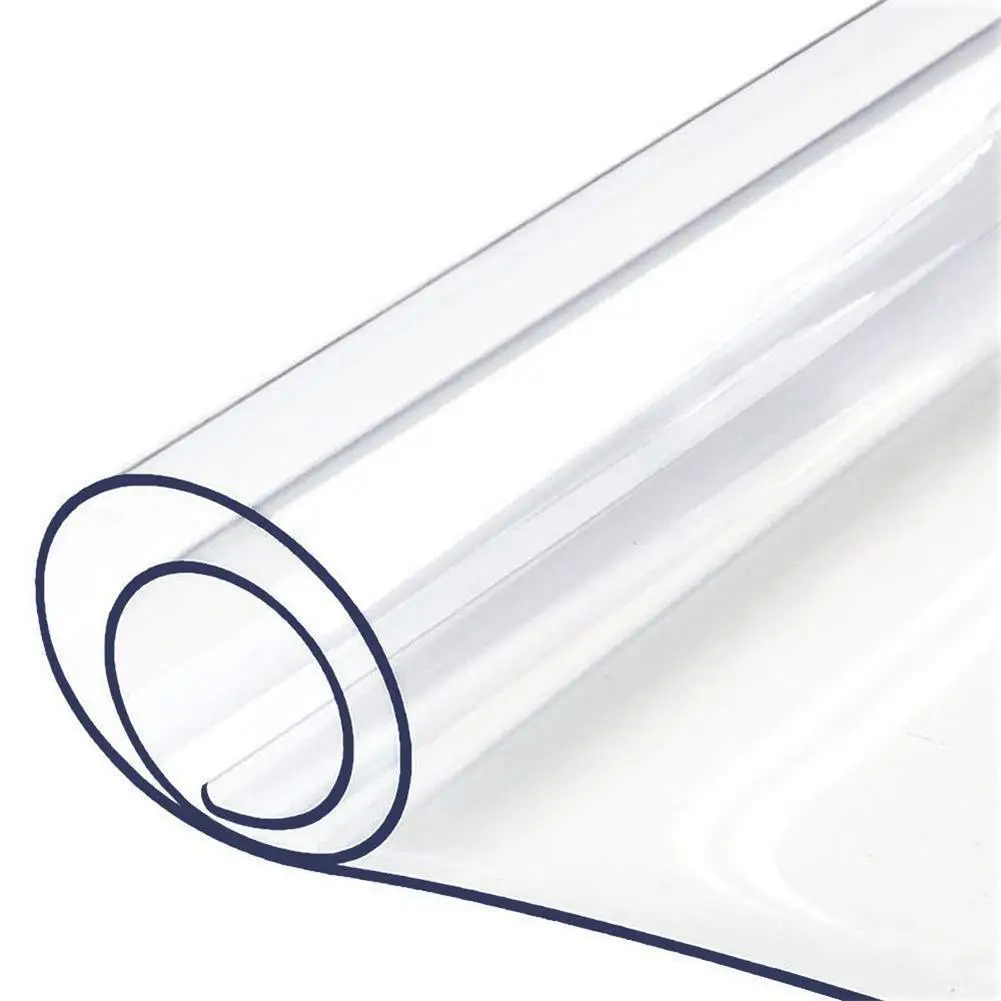 

Transparent PVC Tablecloth Waterproof Square Round Tablecloth Scratch-resistant Oil-proof Desktop Protective Cover Multi-size