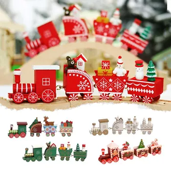 

2020 Little Train Wooden Christmas Decorations for Home Xmas Decor Christmas Christmas Ornaments Christmas Noel