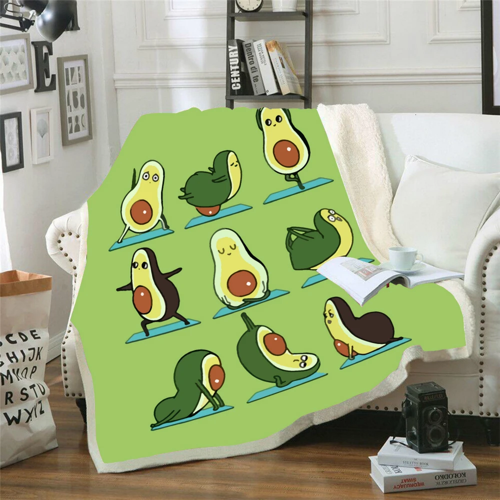 

Cartoon Throw Blanket 3D Printed Plush Velvet Sofa Blanket Sherpa Fleece Coral Bedspread Microfiber Couch Cover Soft Warm Manta