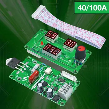 

40A 100A Spot Welder Control Module LED Digital Single Pulse Encoder Spot Welding Time Transformer Controller