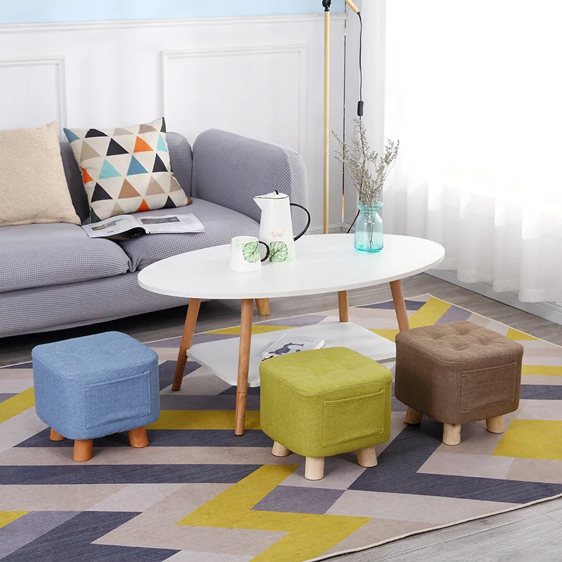 Taburete Madera Sitting Room Small Stool Creative Solid Wood Square Low Chair Lovely Sofa Cloth Shoes Bench Silla Mecedora Bebe