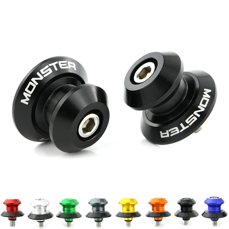 

For Ducati MONSTER 821 2014 2015 2016 2017 Swing Arm Sliders Spools Stand Bobbins CNC Aluminum Alloy