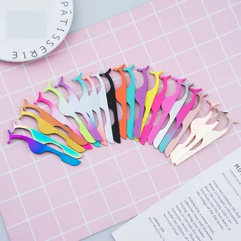 

iflovedekd 3Pcs Eyelashes Extension Tweezers Makeup Tools Auxiliary clip Precision tweezers stainless steel eyebrow tweezers