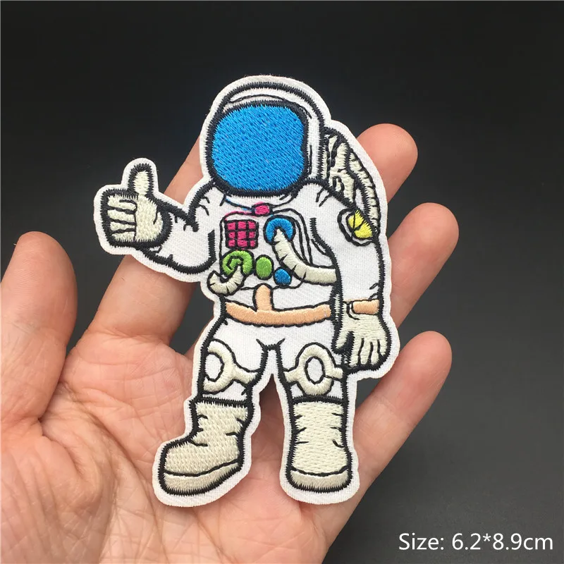 UFO Rakete Alien Patches für Kleidung Streifen Appliques Stickerei Abzeichen Nähen DIY Dekoration Kleidung Aufkleber Eisen auf Patch – Detail 5