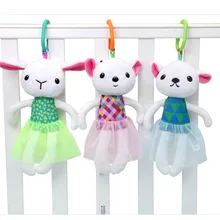 Милая мультяшная игрушка-погремушка для детей, детская Мобильная коляска для кошки, кролика, подвесная кровать, колокольчики, плюшевые куклы, игрушки